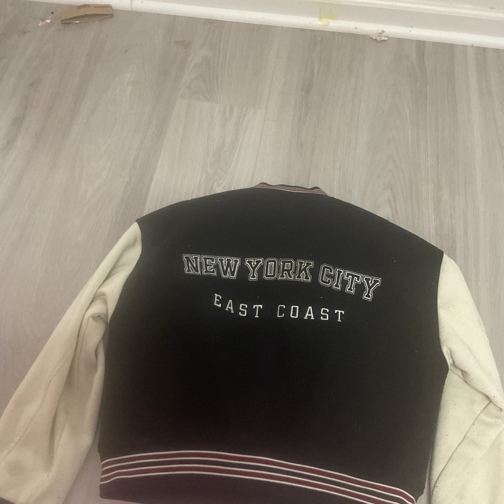 Aeropostale Varsity Jacket - navy blue and cream